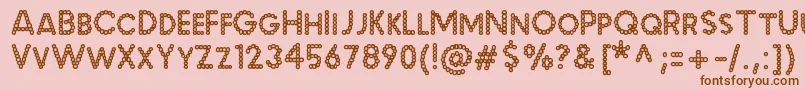 MalachecrunchRegular Font – Brown Fonts on Pink Background