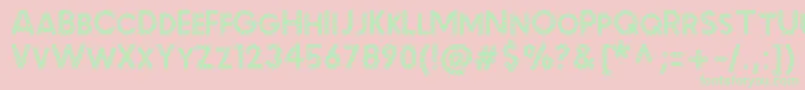 MalachecrunchRegular Font – Green Fonts on Pink Background