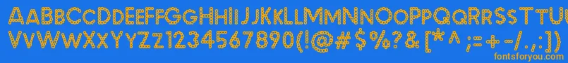 MalachecrunchRegular Font – Orange Fonts on Blue Background