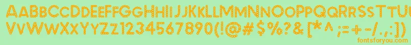 MalachecrunchRegular Font – Orange Fonts on Green Background