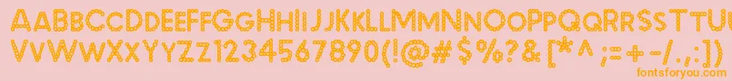 MalachecrunchRegular Font – Orange Fonts on Pink Background