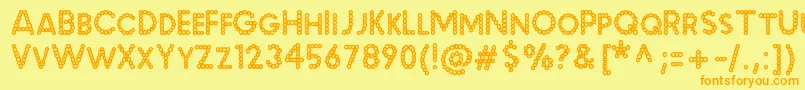 MalachecrunchRegular Font – Orange Fonts on Yellow Background