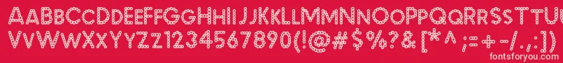 MalachecrunchRegular Font – Pink Fonts on Red Background