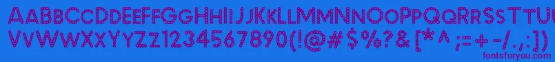MalachecrunchRegular Font – Purple Fonts on Blue Background