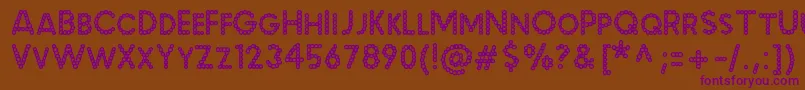 MalachecrunchRegular Font – Purple Fonts on Brown Background