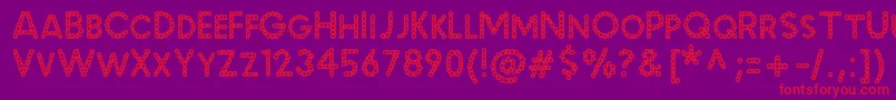 MalachecrunchRegular Font – Red Fonts on Purple Background