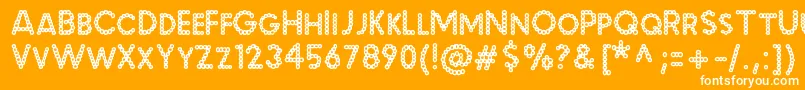 MalachecrunchRegular Font – White Fonts on Orange Background