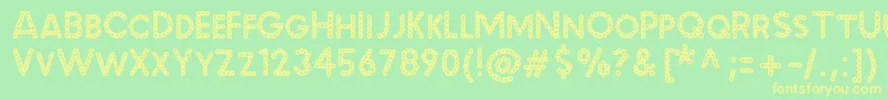 MalachecrunchRegular Font – Yellow Fonts on Green Background