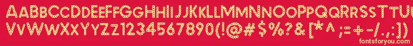 MalachecrunchRegular Font – Yellow Fonts on Red Background