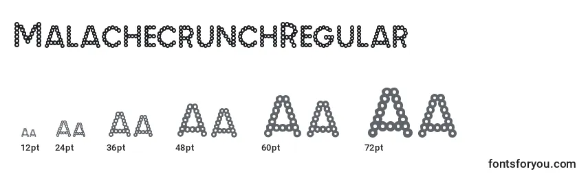 Rozmiary czcionki MalachecrunchRegular