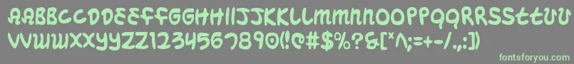 Mbeansc Font – Green Fonts on Gray Background