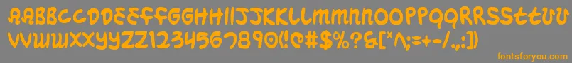 Mbeansc Font – Orange Fonts on Gray Background