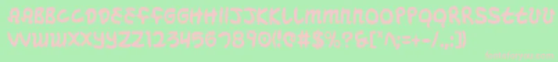 Mbeansc Font – Pink Fonts on Green Background