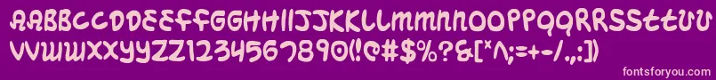 Mbeansc Font – Pink Fonts on Purple Background