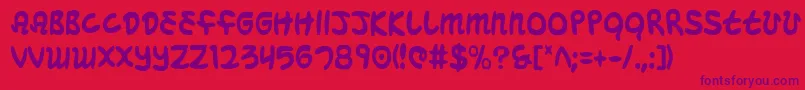 Mbeansc Font – Purple Fonts on Red Background