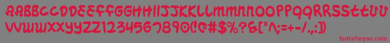 Mbeansc Font – Red Fonts on Gray Background