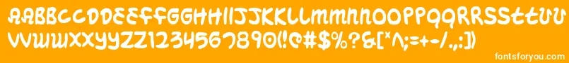 フォントMbeansc – オレンジの背景に白い文字