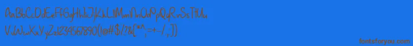 Подробнее о шрифте JanuaryHandwritingTtf Шрифт JanuaryHandwritingTtf – коричневые шрифты на синем фоне