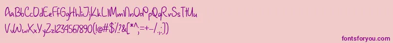 More about JanuaryHandwritingTtf Font JanuaryHandwritingTtf Font – Purple Fonts on Pink Background