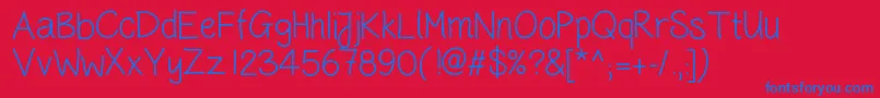 More about Handwritingcr2 Font Handwritingcr2 Font – Blue Fonts on Red Background