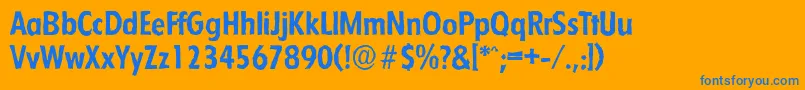 FloridaantiqueBold Font – Blue Fonts on Orange Background