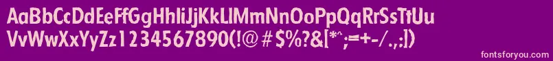 Fonte FloridaantiqueBold – fontes rosa em um fundo violeta