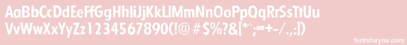 Fonte FloridaantiqueBold – fontes brancas em um fundo rosa