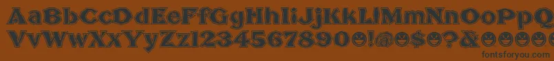 BrokenPosterTour Font – Black Fonts on Brown Background