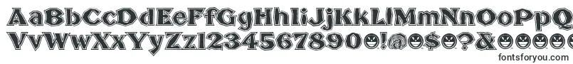 BrokenPosterTour Font – Black Fonts on White Background