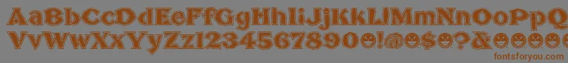 BrokenPosterTour Font – Brown Fonts on Gray Background