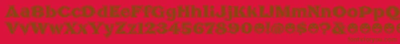 フォントBrokenPosterTour – 赤い背景に茶色の文字