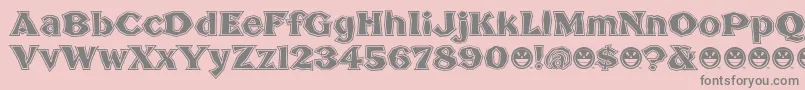 BrokenPosterTour Font – Gray Fonts on Pink Background