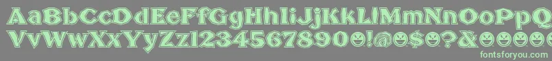 BrokenPosterTour Font – Green Fonts on Gray Background