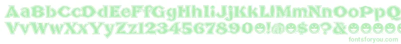 BrokenPosterTour Font – Green Fonts on White Background