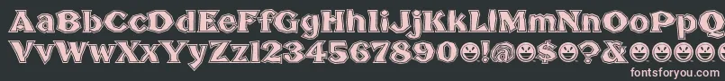 BrokenPosterTour Font – Pink Fonts on Black Background