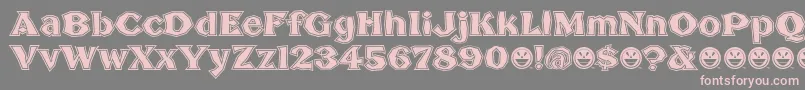 フォントBrokenPosterTour – 灰色の背景にピンクのフォント