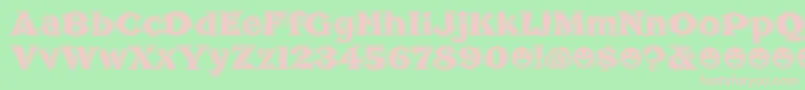フォントBrokenPosterTour – 緑の背景にピンクのフォント
