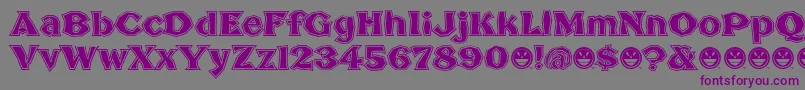 More about BrokenPosterTour Font BrokenPosterTour Font – Purple Fonts on Gray Background