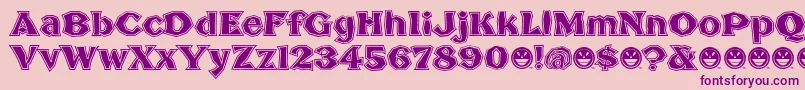 BrokenPosterTour Font – Purple Fonts on Pink Background
