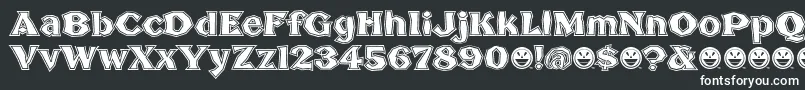 Шрифт BrokenPosterTour – белые шрифты на чёрном фоне