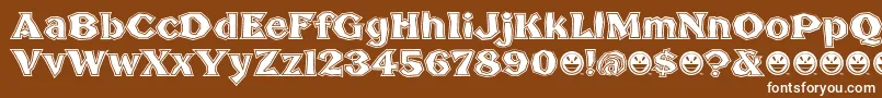 BrokenPosterTour Font – White Fonts on Brown Background