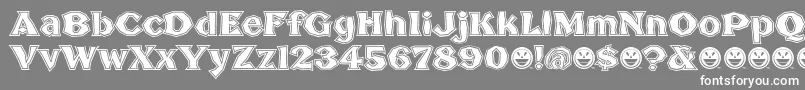 BrokenPosterTour Font – White Fonts on Gray Background