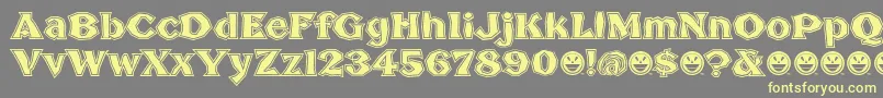 Шрифт BrokenPosterTour – жёлтые шрифты на сером фоне