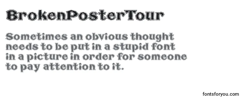 Review of the BrokenPosterTour Font