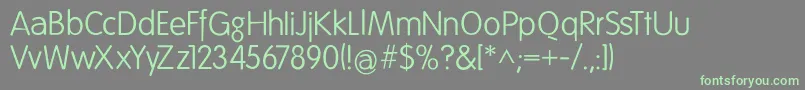 Folksdecoon-fontti – vihreät fontit harmaalla taustalla