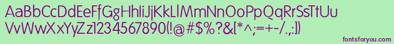 Folksdecoon Font – Purple Fonts on Green Background