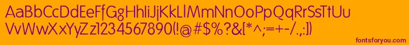 Folksdecoon Font – Purple Fonts on Orange Background