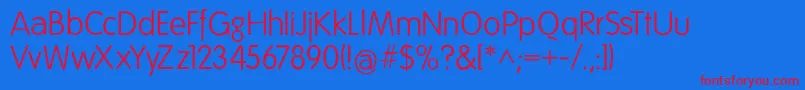 Folksdecoon Font – Red Fonts on Blue Background