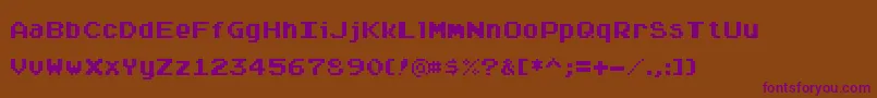 Шрифт ArcadepixPlus – фиолетовые шрифты на коричневом фоне