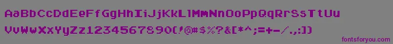 Шрифт ArcadepixPlus – фиолетовые шрифты на сером фоне